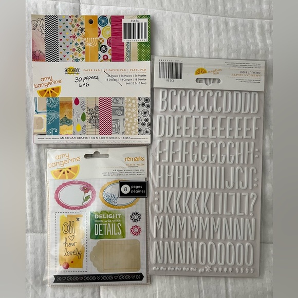 Scrapbooking, crafting, mixed media bundle. Specialty papers, thickers & phrases - Picture 2 of 7